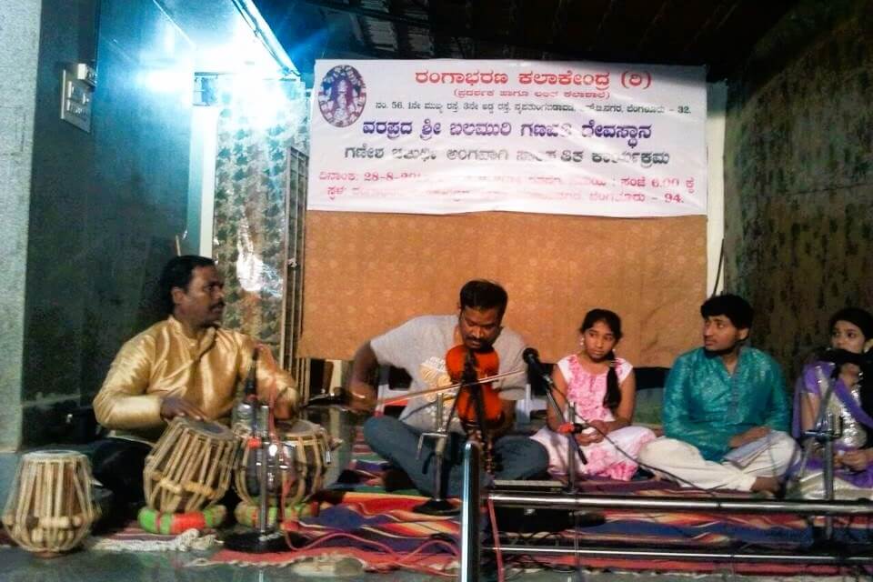 Violin recital at Ganesha Temple, Bangalore during Ganesha Chaturthi